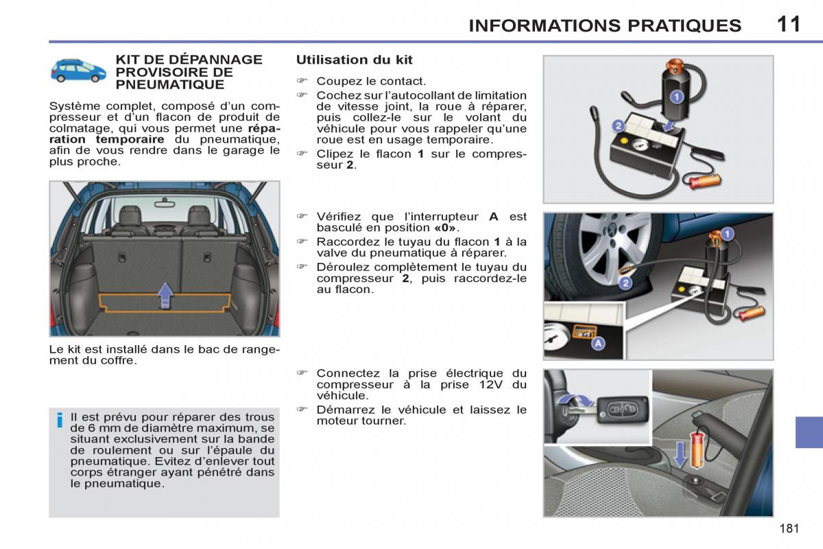 Peugeot 308 SW I 1 manuel du proprietaire / page 183