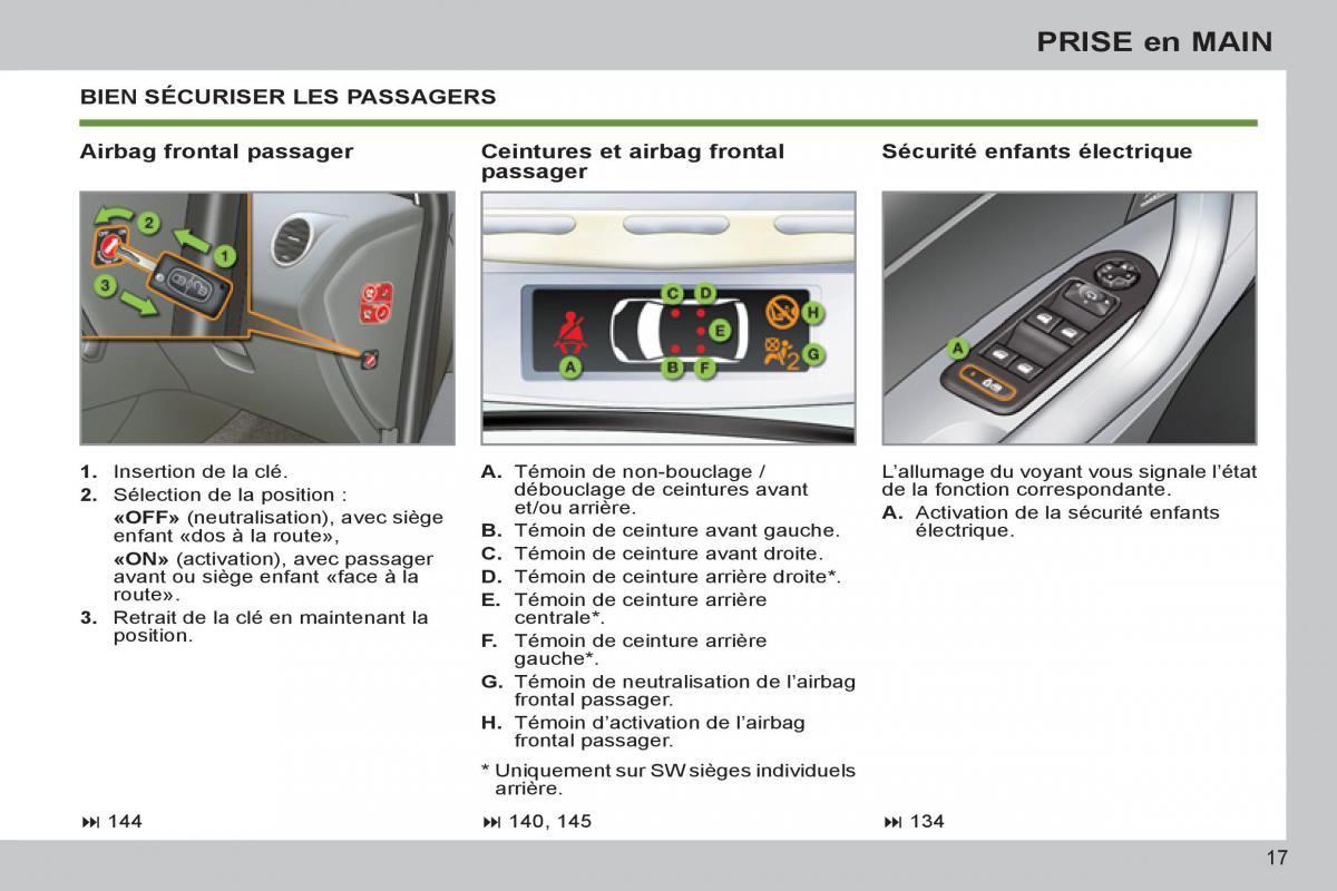 Peugeot 308 SW I 1 manuel du proprietaire / page 19