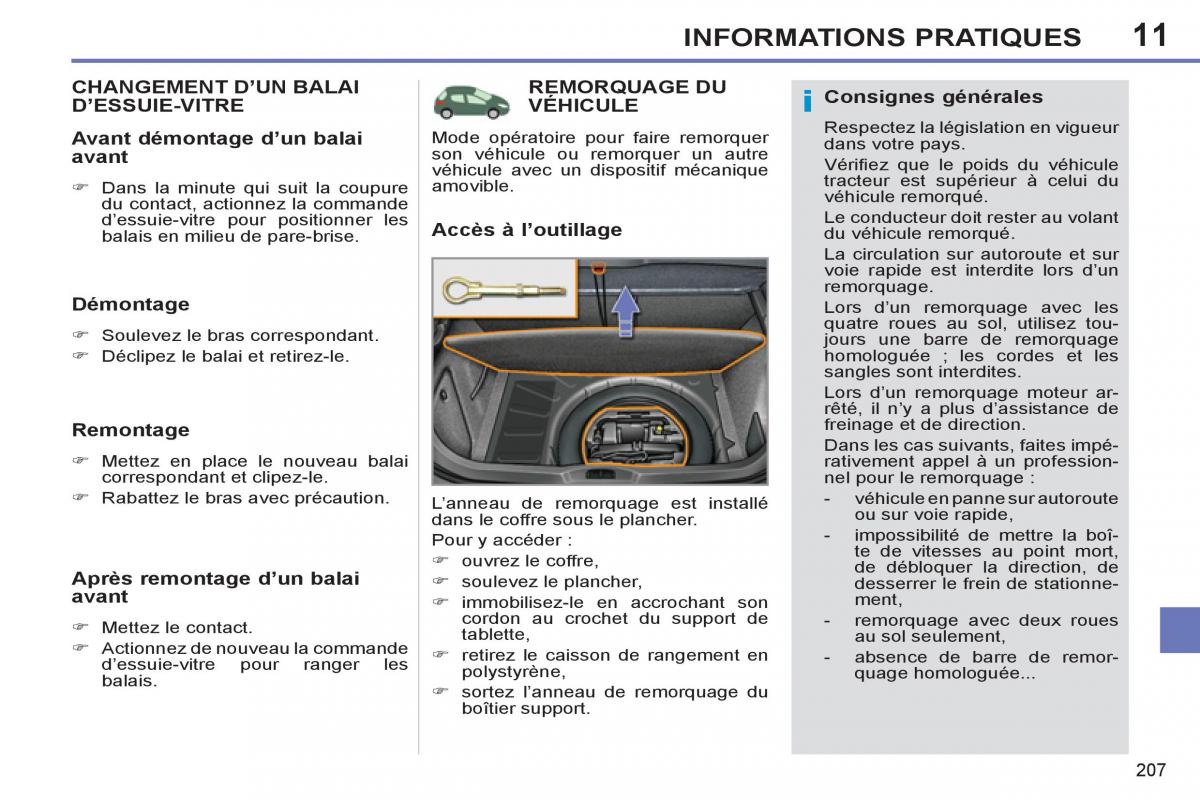 Peugeot 308 SW I 1 manuel du proprietaire / page 209