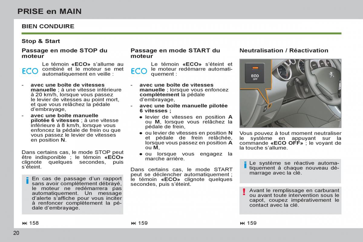 Peugeot 308 SW I 1 manuel du proprietaire / page 22