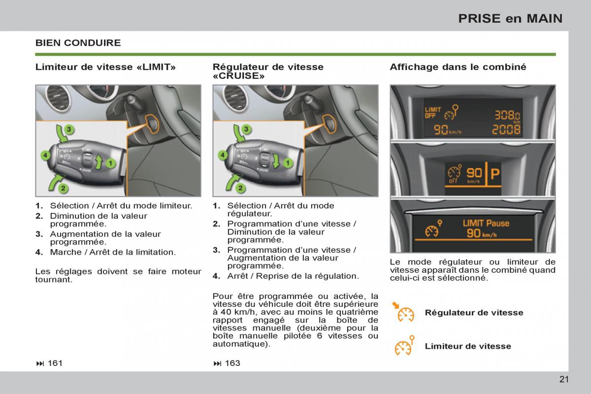 Peugeot 308 SW I 1 manuel du proprietaire / page 23