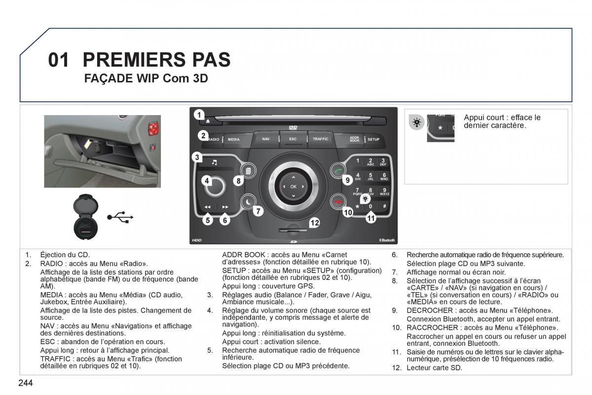 Peugeot 308 SW I 1 manuel du proprietaire / page 246