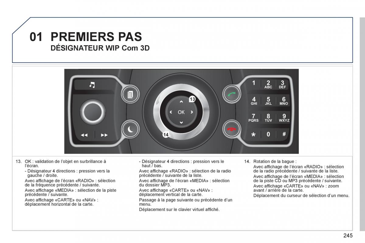 Peugeot 308 SW I 1 manuel du proprietaire / page 247