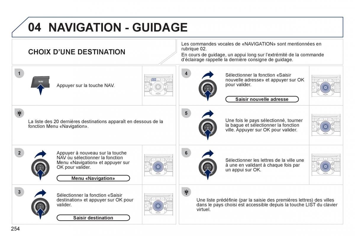 Peugeot 308 SW I 1 manuel du proprietaire / page 256