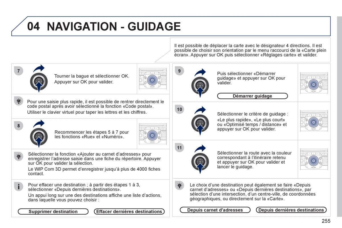 Peugeot 308 SW I 1 manuel du proprietaire / page 257