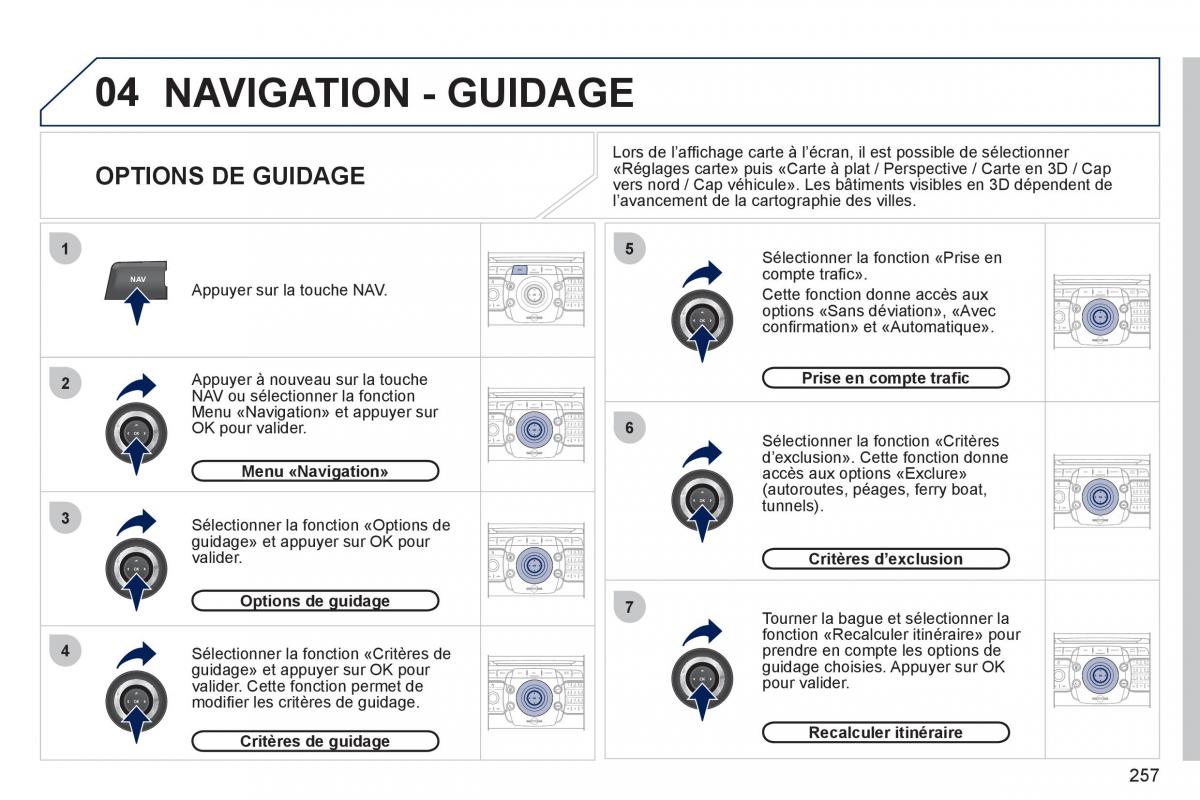 Peugeot 308 SW I 1 manuel du proprietaire / page 259