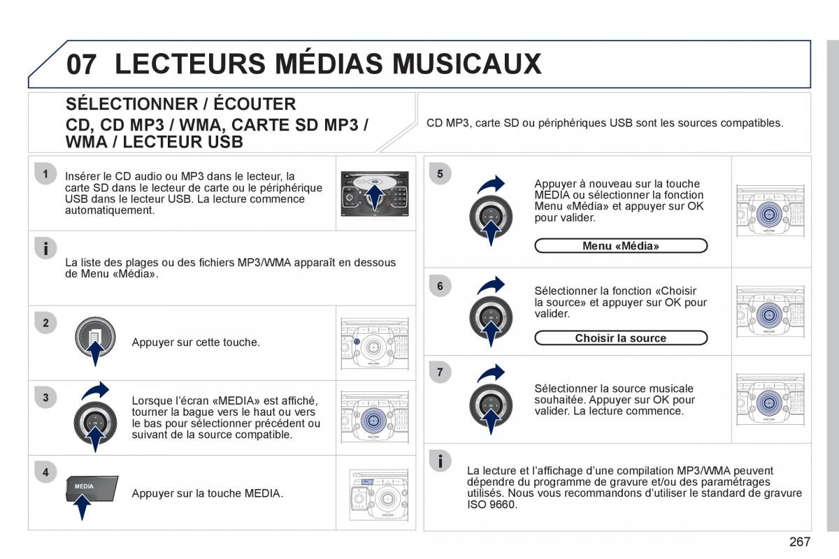 Peugeot 308 SW I 1 manuel du proprietaire / page 269