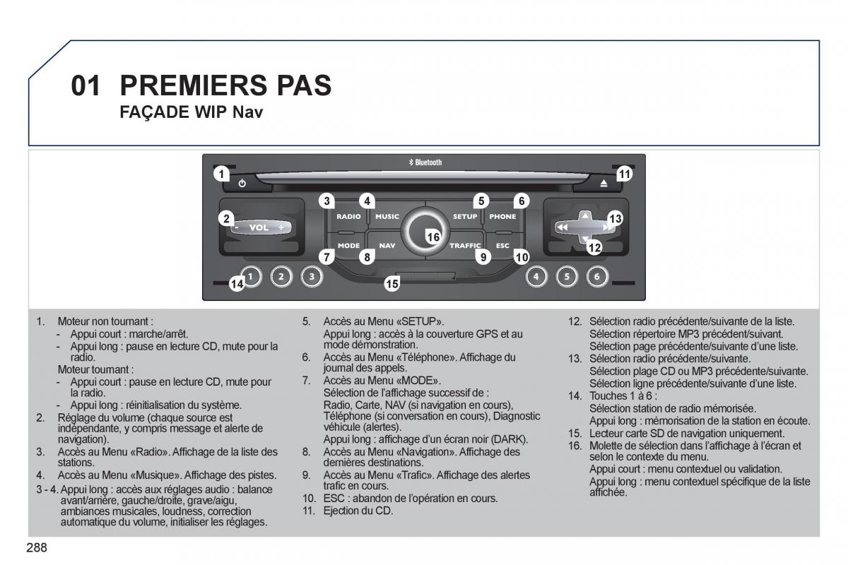 Peugeot 308 SW I 1 manuel du proprietaire / page 290