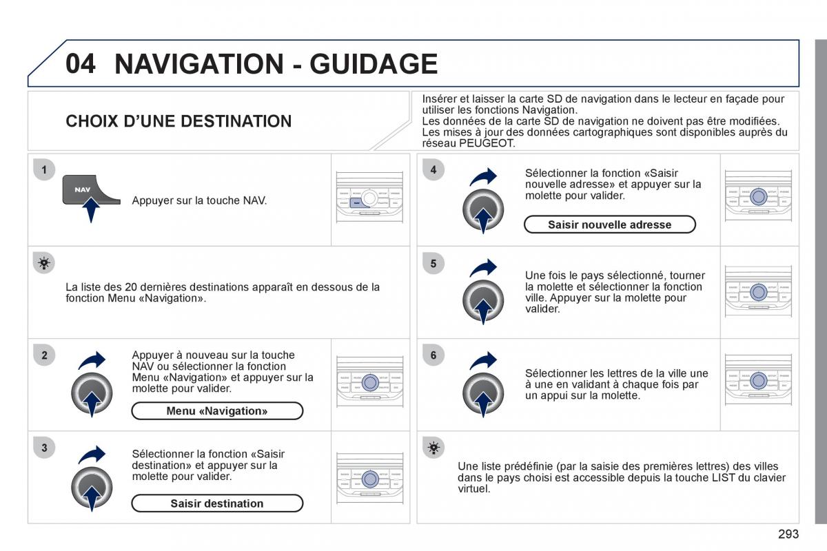 Peugeot 308 SW I 1 manuel du proprietaire / page 295