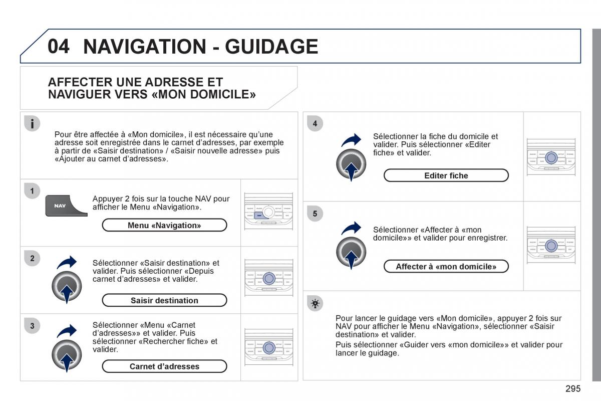 Peugeot 308 SW I 1 manuel du proprietaire / page 297