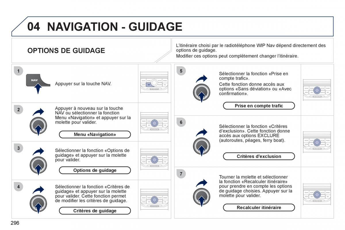 Peugeot 308 SW I 1 manuel du proprietaire / page 298