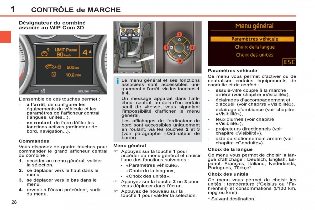 Peugeot 308 SW I 1 manuel du proprietaire / page 30