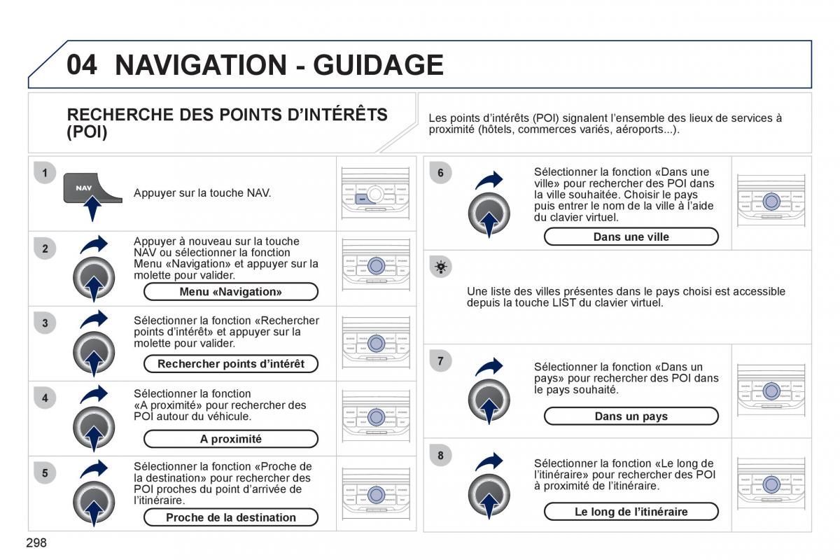 Peugeot 308 SW I 1 manuel du proprietaire / page 300