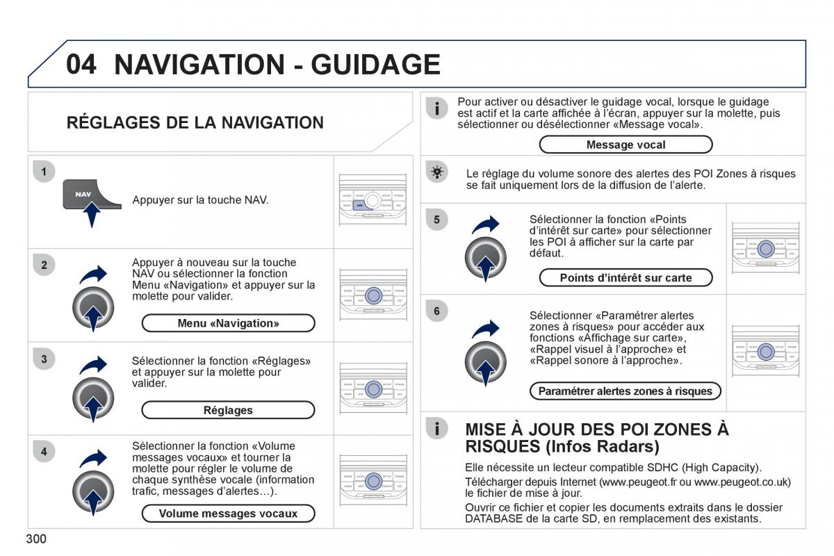 Peugeot 308 SW I 1 manuel du proprietaire / page 302