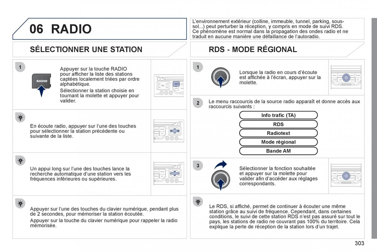 Peugeot 308 SW I 1 manuel du proprietaire / page 305