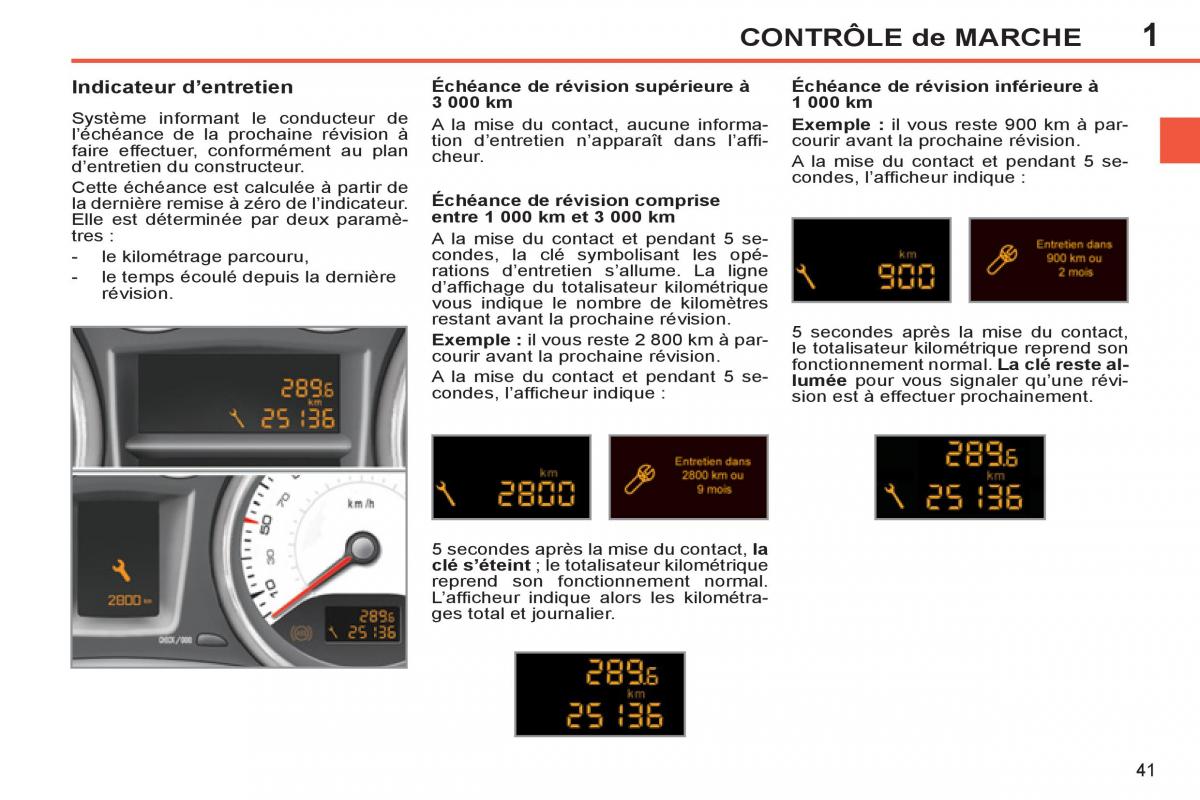 Peugeot 308 SW I 1 manuel du proprietaire / page 43