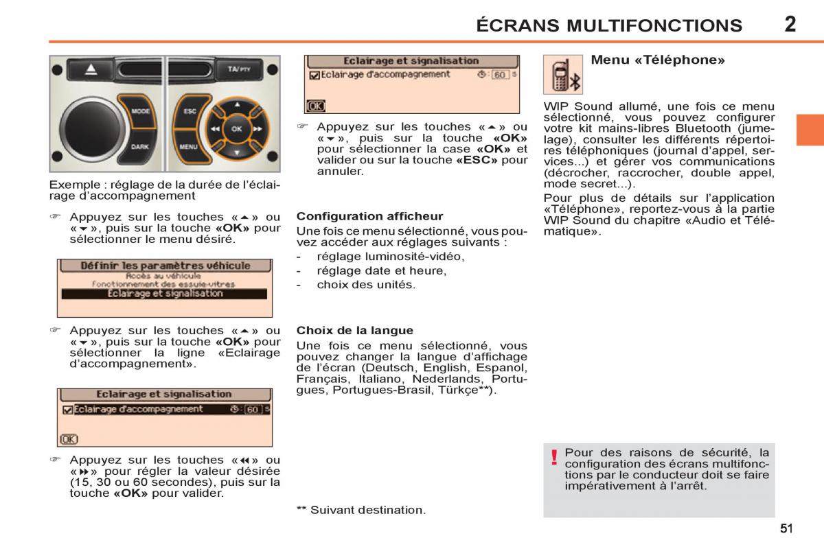 Peugeot 308 SW I 1 manuel du proprietaire / page 53