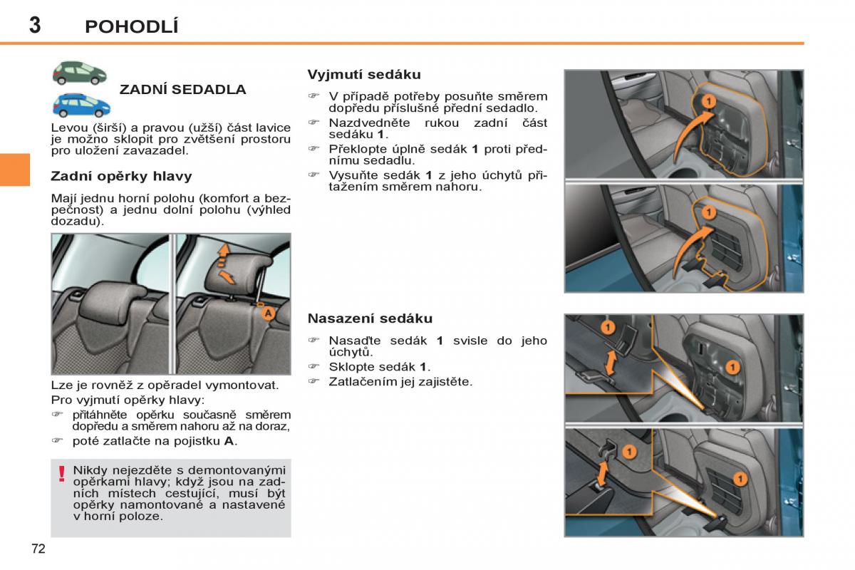 Peugeot 308 SW I 1 navod k obsludze / page 74