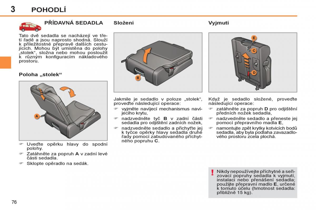 Peugeot 308 SW I 1 navod k obsludze / page 78