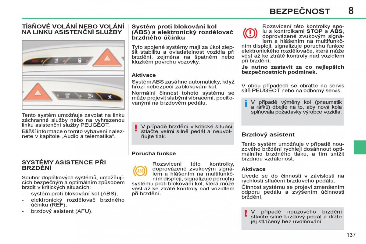 Peugeot 308 SW I 1 navod k obsludze / page 139