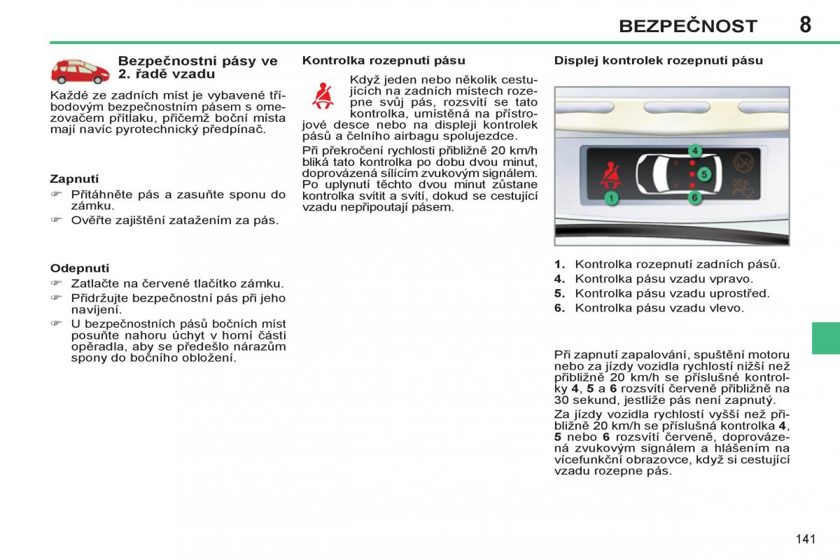 Peugeot 308 SW I 1 navod k obsludze / page 143