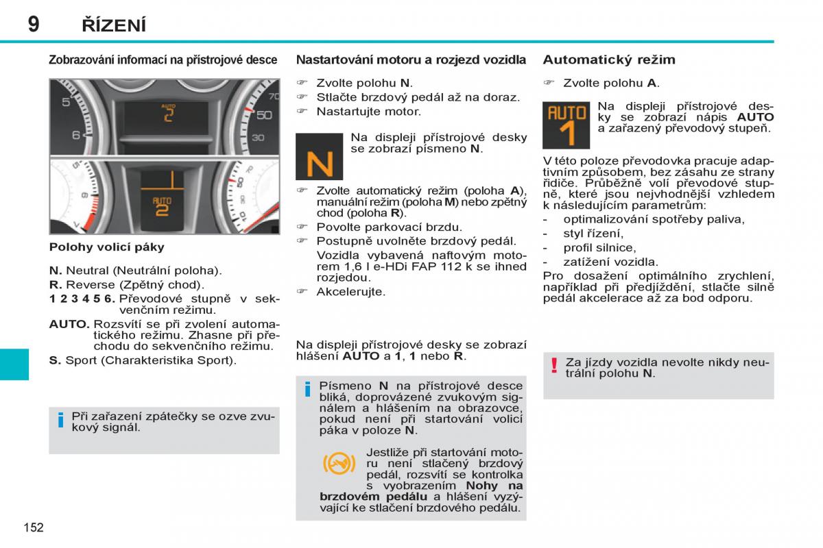 Peugeot 308 SW I 1 navod k obsludze / page 154