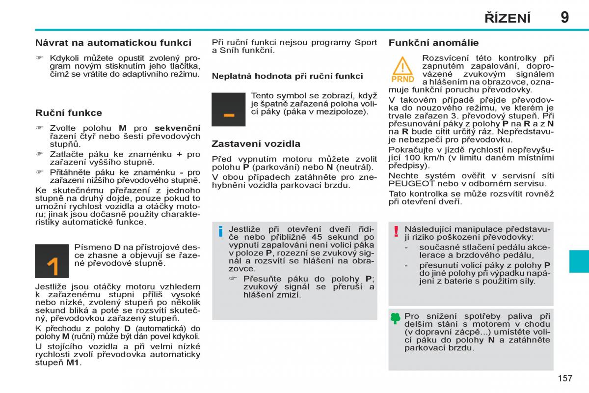 Peugeot 308 SW I 1 navod k obsludze / page 159