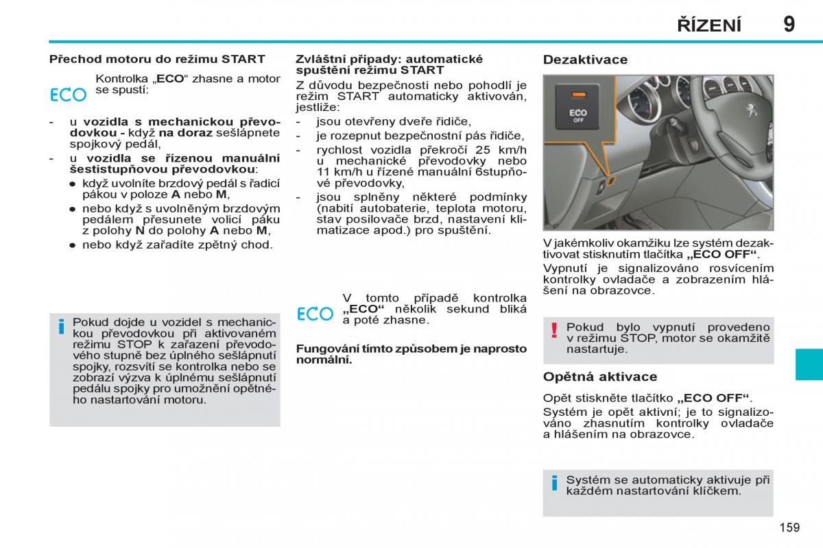 Peugeot 308 SW I 1 navod k obsludze / page 161