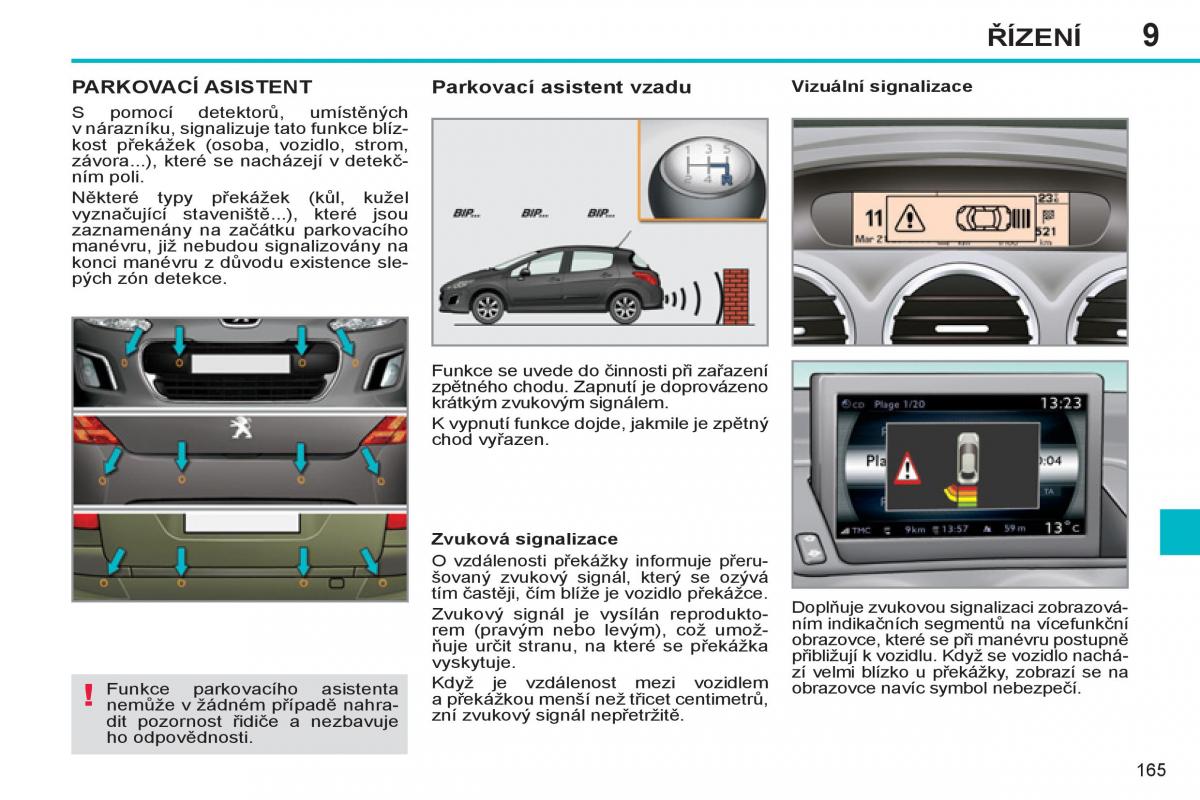 Peugeot 308 SW I 1 navod k obsludze / page 167