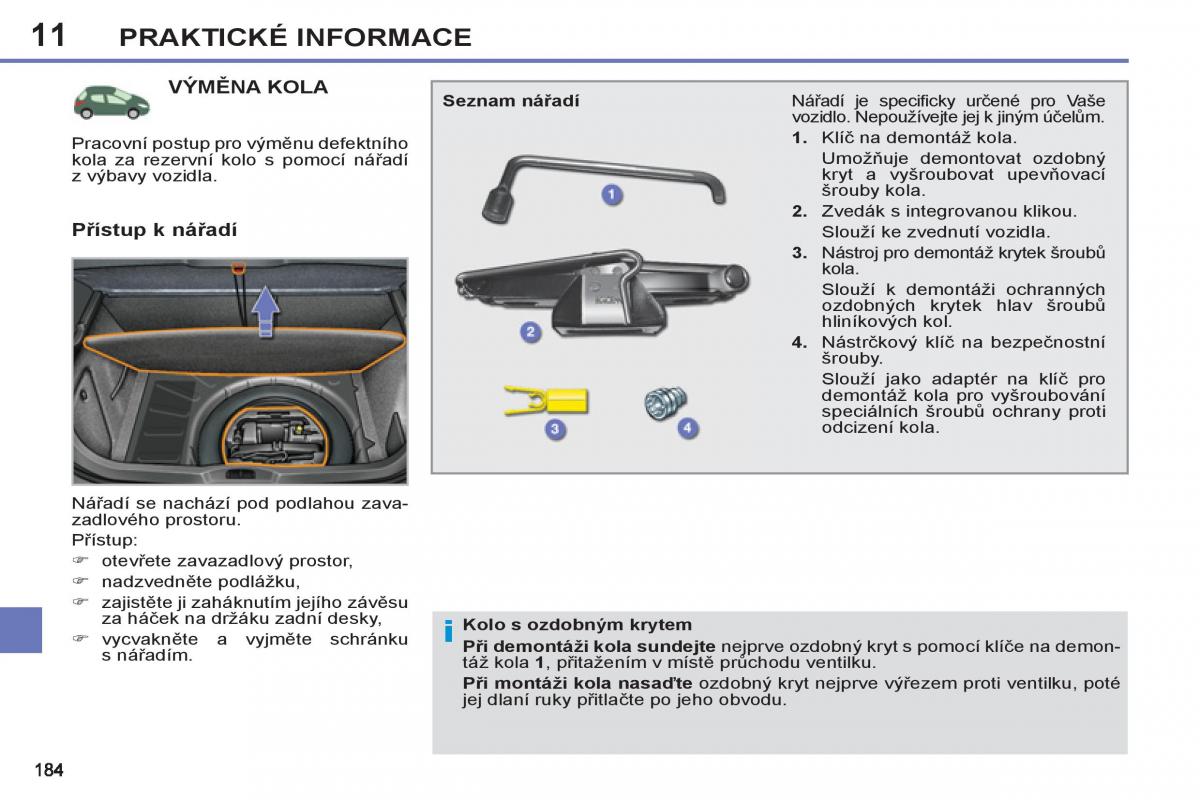 Peugeot 308 SW I 1 navod k obsludze / page 186