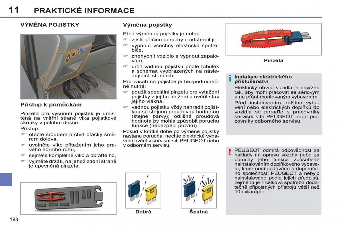 Peugeot 308 SW I 1 navod k obsludze / page 200