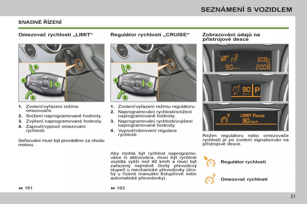 Peugeot 308 SW I 1 navod k obsludze / page 23