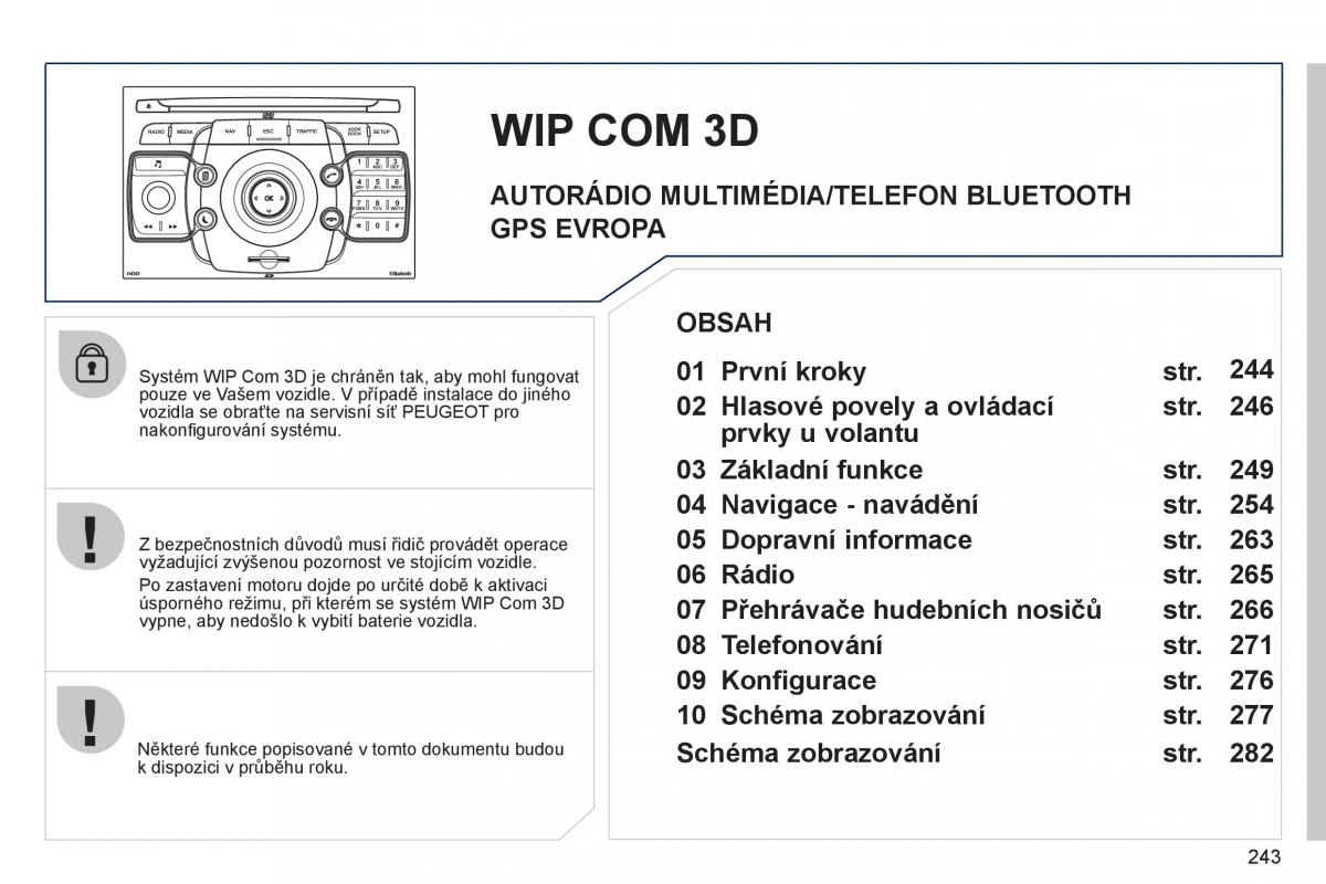 Peugeot 308 SW I 1 navod k obsludze / page 245