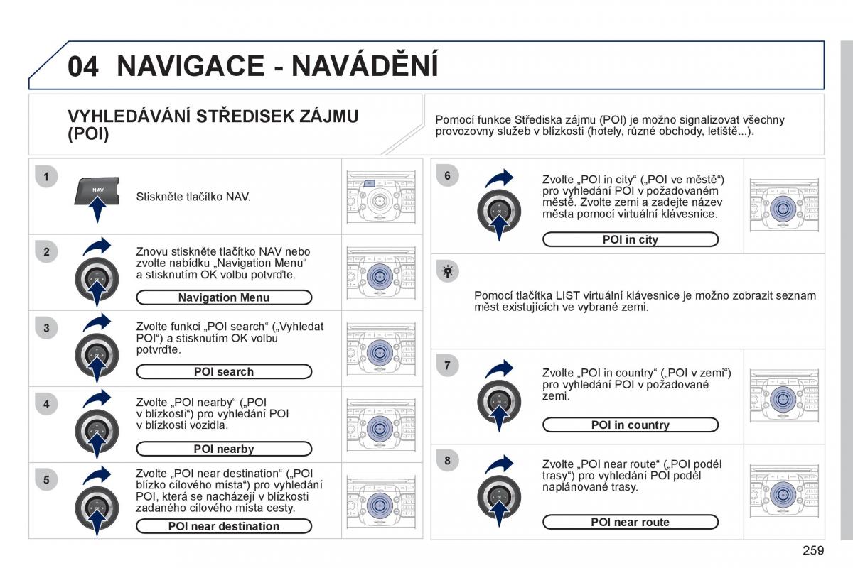 Peugeot 308 SW I 1 navod k obsludze / page 261