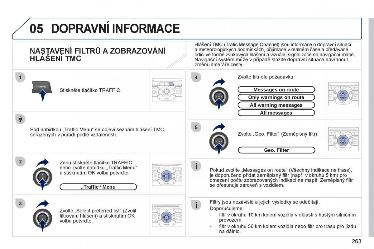 Peugeot 308 SW I 1 navod k obsludze / page 265