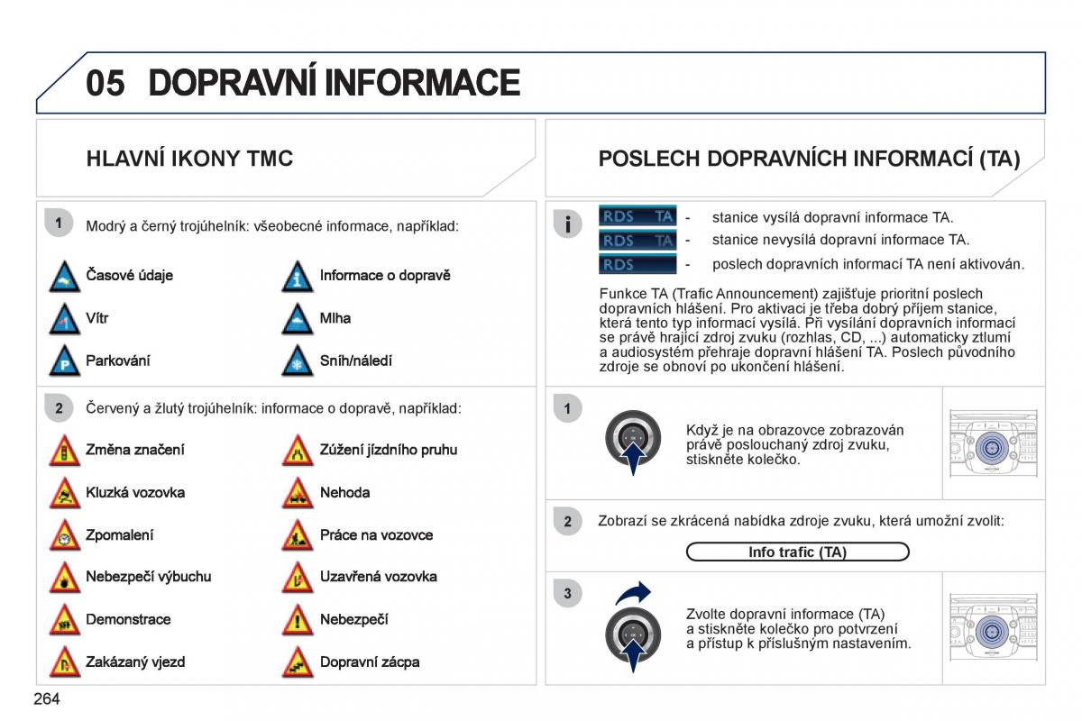 Peugeot 308 SW I 1 navod k obsludze / page 266