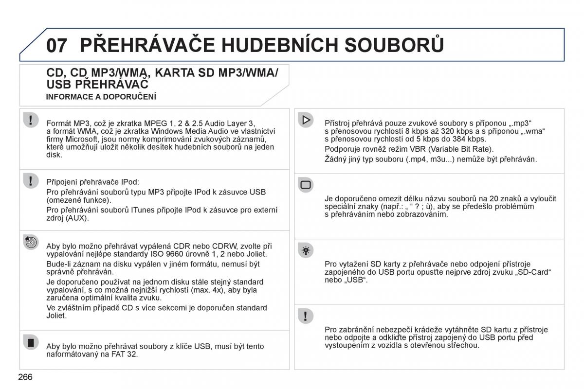 Peugeot 308 SW I 1 navod k obsludze / page 268