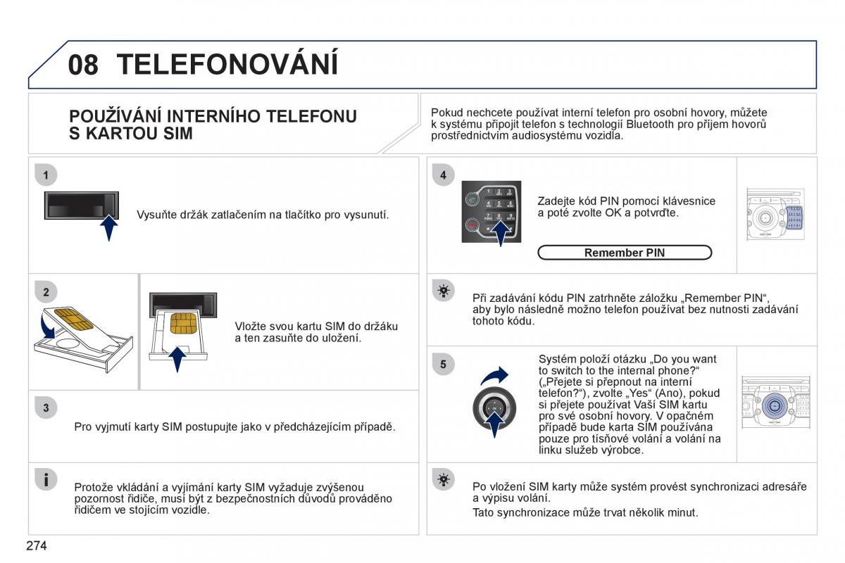 Peugeot 308 SW I 1 navod k obsludze / page 276