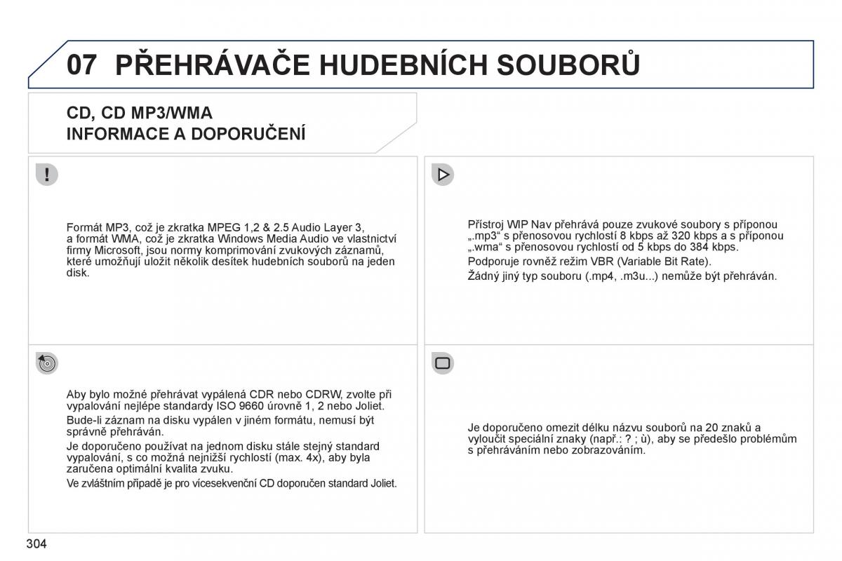 Peugeot 308 SW I 1 navod k obsludze / page 306