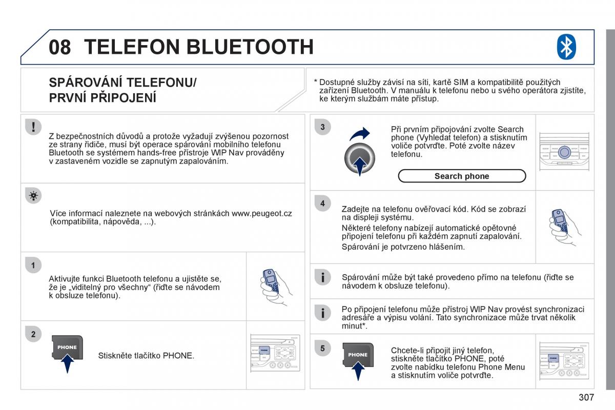 Peugeot 308 SW I 1 navod k obsludze / page 309