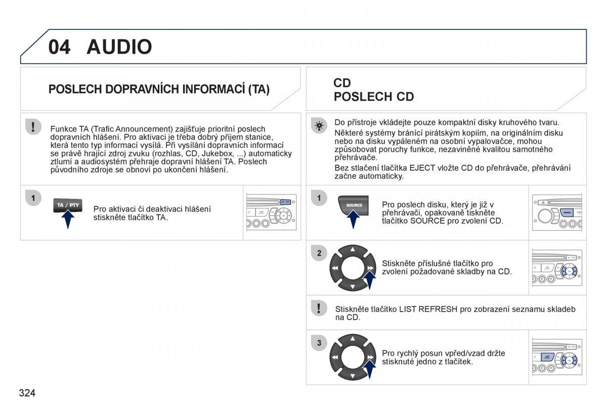 Peugeot 308 SW I 1 navod k obsludze / page 326