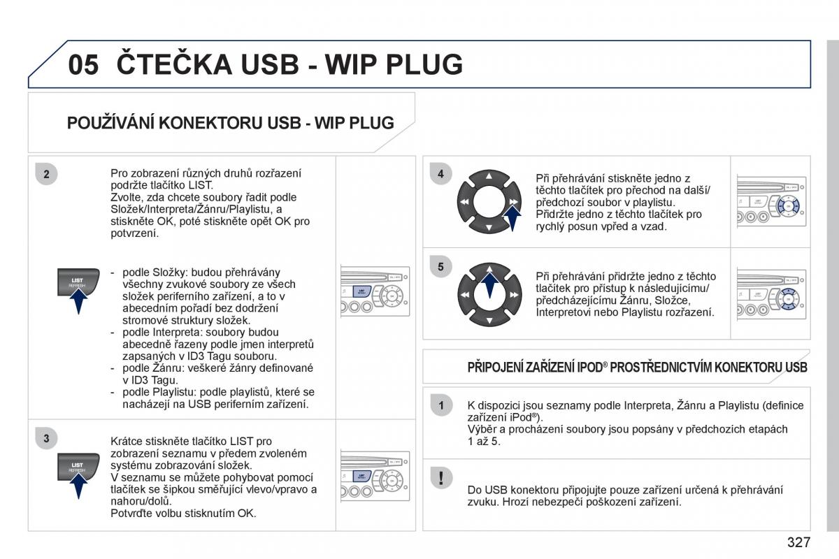 Peugeot 308 SW I 1 navod k obsludze / page 329