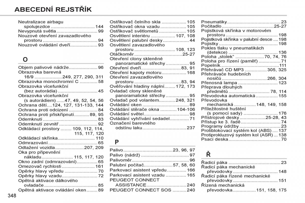 Peugeot 308 SW I 1 navod k obsludze / page 350