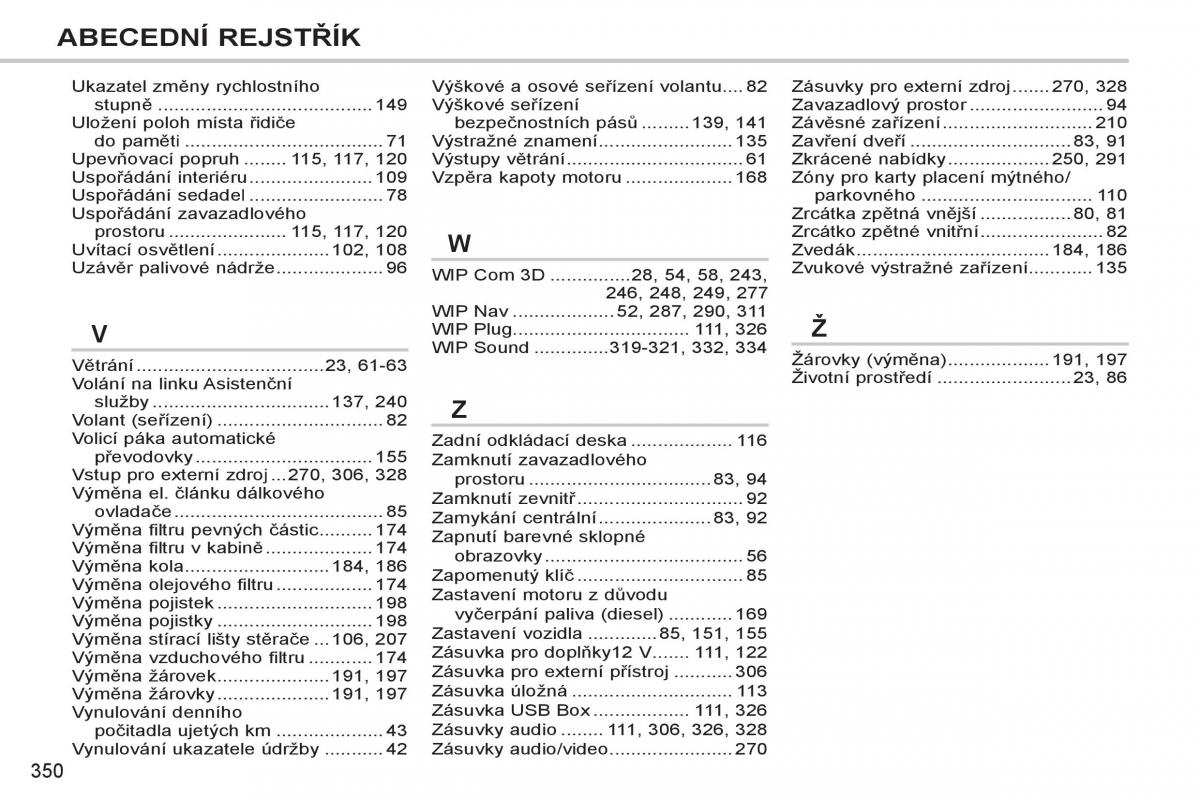 Peugeot 308 SW I 1 navod k obsludze / page 352