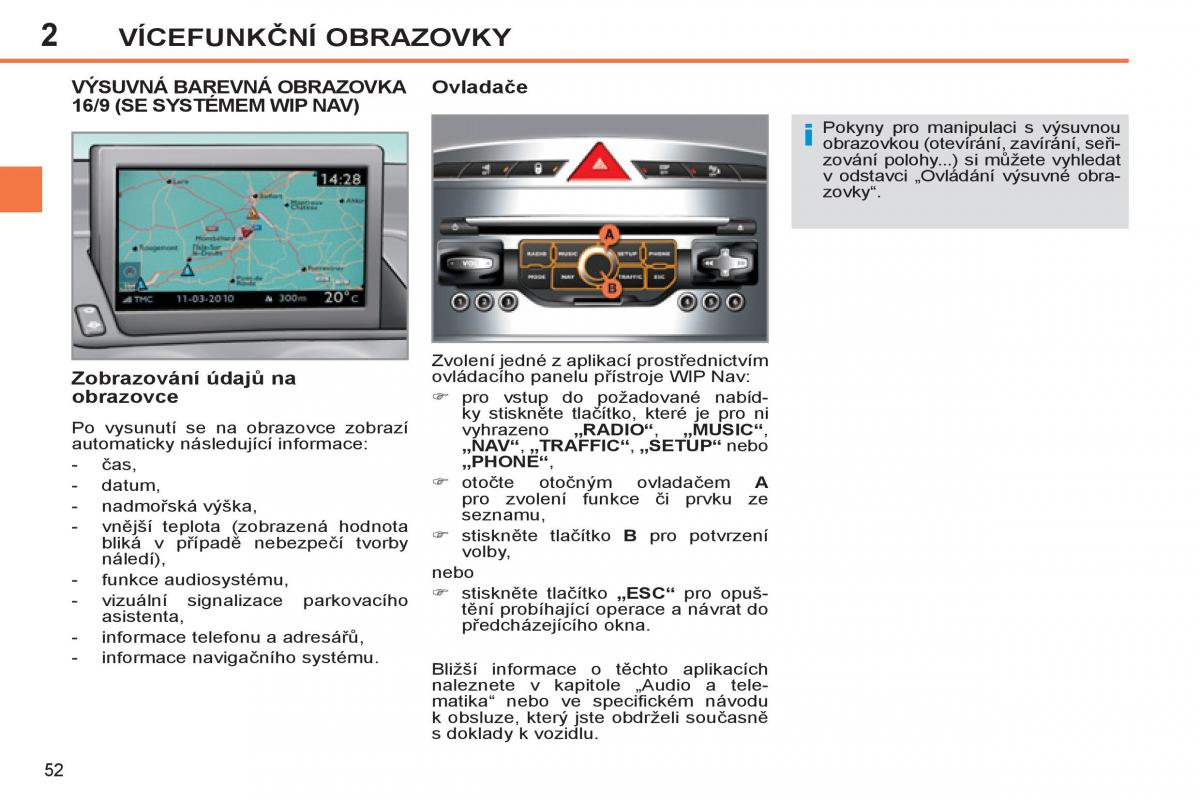 Peugeot 308 SW I 1 navod k obsludze / page 54