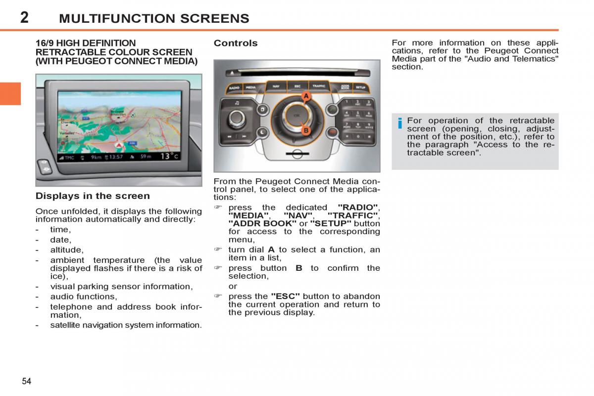 Peugeot 308 SW I 1 owners manual / page 56