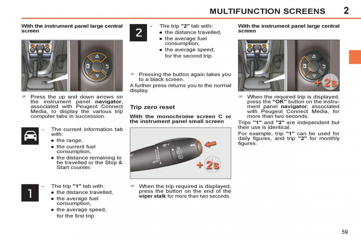 Peugeot 308 SW I 1 owners manual / page 61