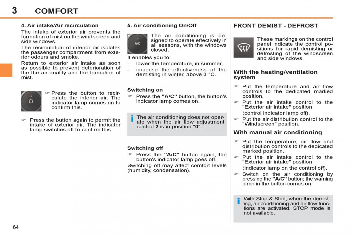 Peugeot 308 SW I 1 owners manual / page 66