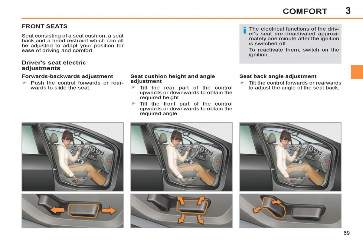 Peugeot 308 SW I 1 owners manual / page 71