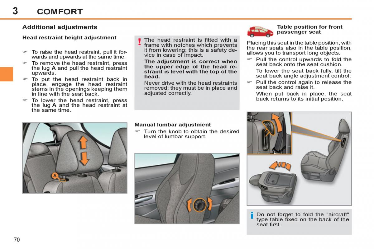 Peugeot 308 SW I 1 owners manual / page 72